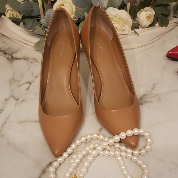 Calvin Klein Collection Tan Women's Heels - Picture 10 of 12